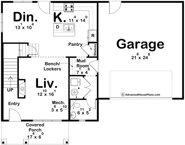 Dream House Plan - Traditional Floor Plan - Main Floor Plan #455-553