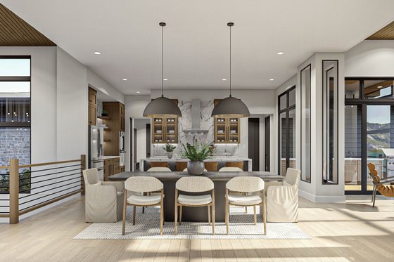 Interior - Dining Room 1 for Prairie House Plan #455-304 - 3 bed, 2.5 bath