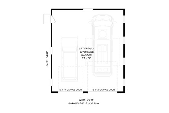 Floor Plan - Main Floor for Contemporary House Plan #932-629, 0 bath