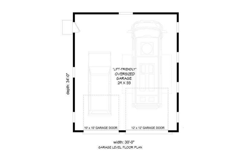 Architectural House Design - Floor Plan - Main Floor for Contemporary House Plan #932-629, 0 bath