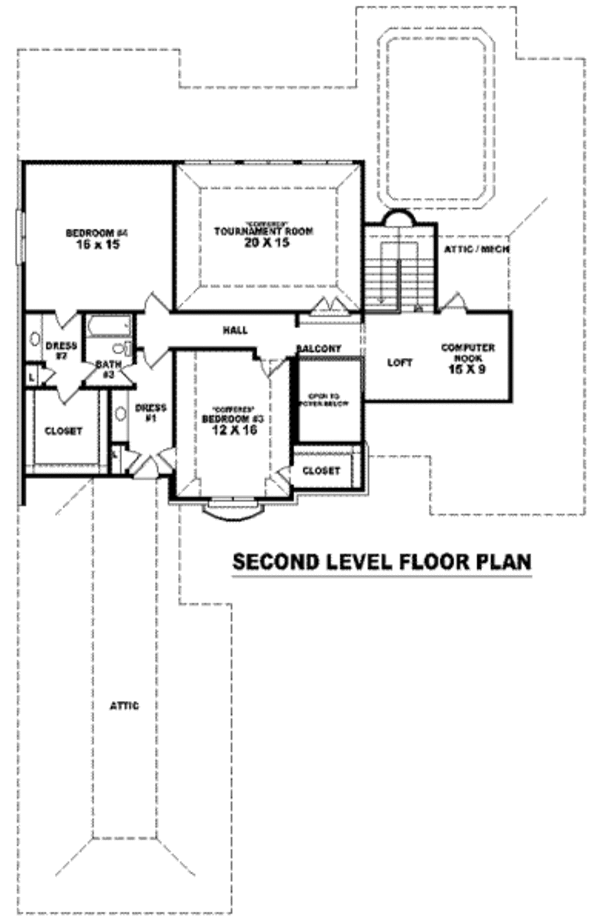 European Floor Plan - Upper Floor Plan #81-1320