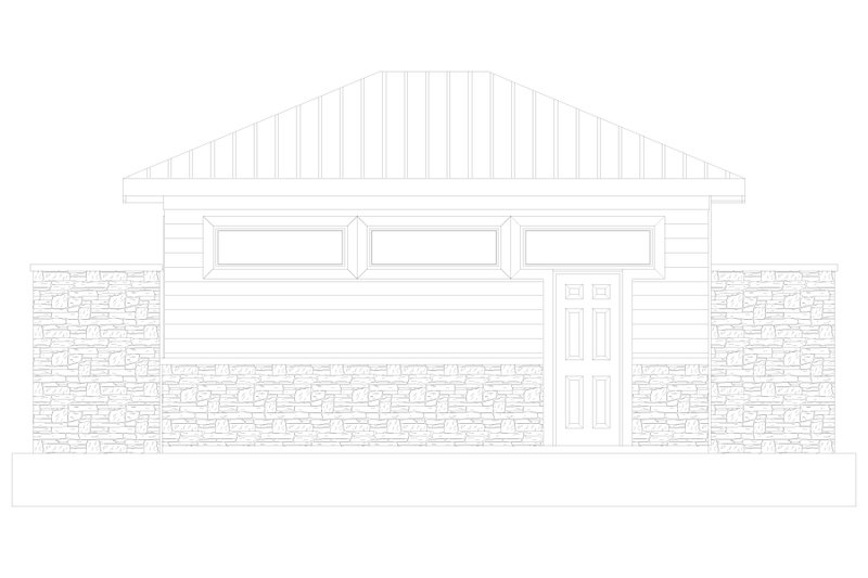 House Plan Design - Exterior - Other Elevation 5 for Modern House Plan #1060-111, 1 bath