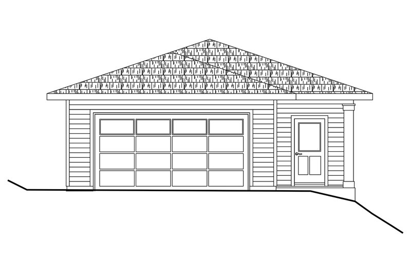 Home Plan - Exterior - Front Elevation 3 for Prairie House Plan #124-1410 - 3 bed, 2.5 bath