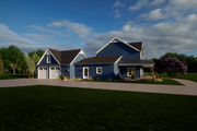 Craftsman Style House Plan - 4 Beds 3.5 Baths 3251 Sq/Ft Plan #1116-33 Exterior 