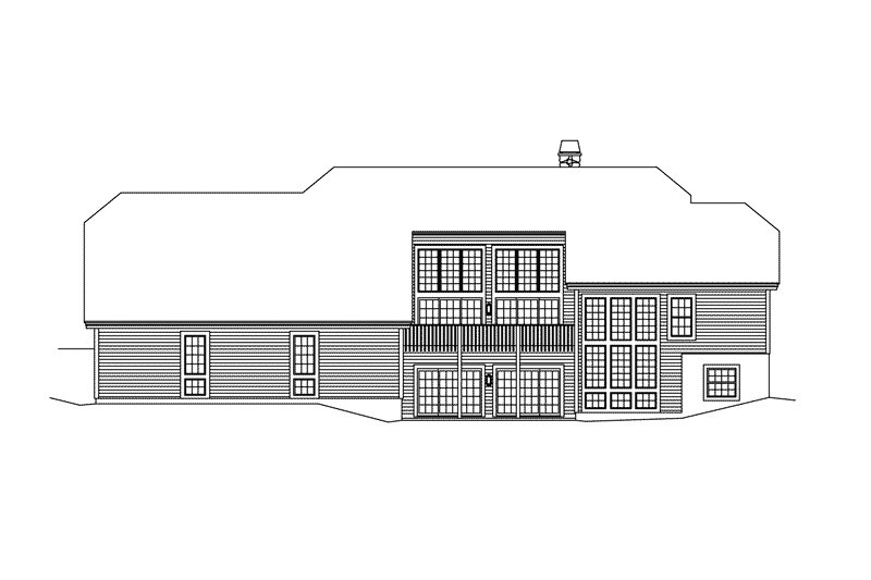 Home Plan - Exterior - Rear Elevation for Country House Plan #57-691 - 3 bed, 2.5 bath