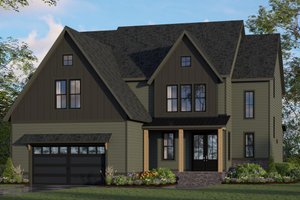 House Blueprint - Craftsman Exterior - Front Elevation Plan #1080-21