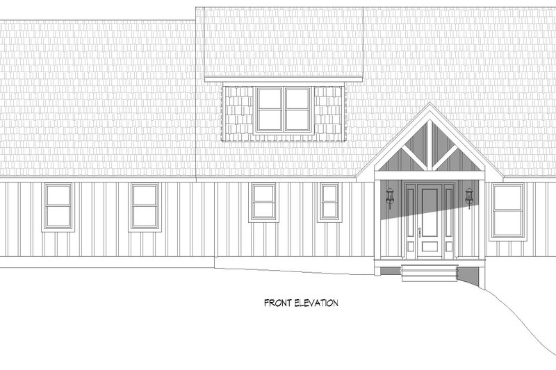 House Design - Exterior - Front Elevation 3 for Country House Plan #932-1061 - 3 bed, 2.5 bath