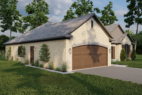 Exterior - Front Elevation 4 for European House Plan #923-48 - 3 bed, 2 bath