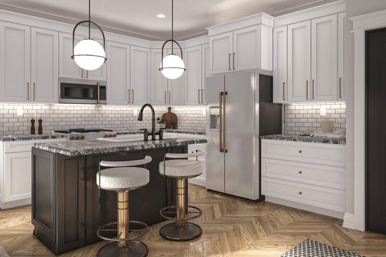 Interior - Kitchen for Victorian House Plan #455-462 - 3 bed, 2.5 bath