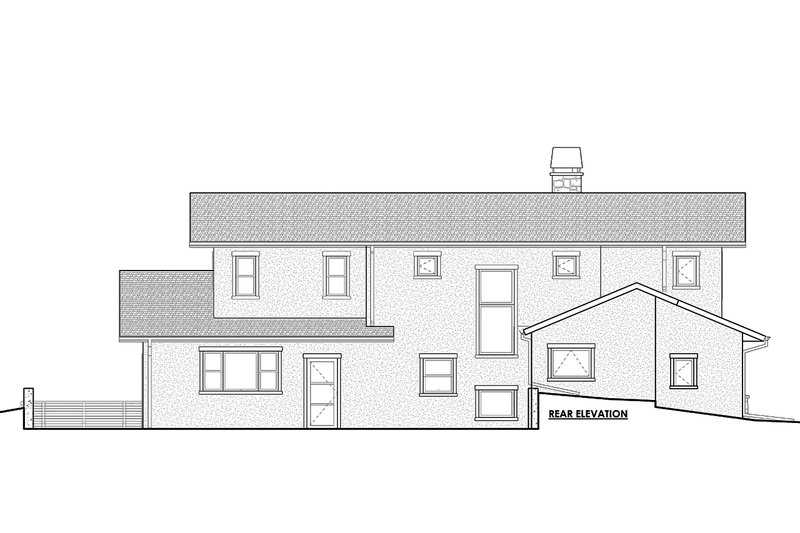Architectural House Design - Exterior - Rear Elevation for Modern House Plan #1042-20 - 4 bed, 4.5 bath