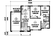 Traditional Style House Plan - 2 Beds 1 Baths 989 Sq/Ft Plan #25-4544 