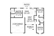 Traditional Style House Plan - 3 Beds 2 Baths 1079 Sq/Ft Plan #112-264 Floor 