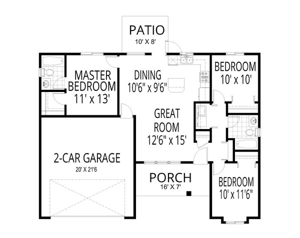 Home Plan - Traditional Floor Plan - Main Floor Plan #112-264