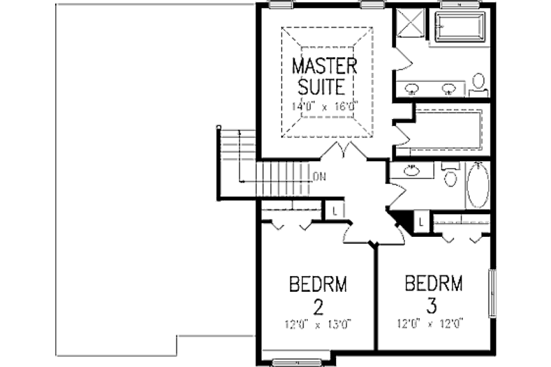 Home Plan - Floor Plan - Upper Floor for Traditional House Plan #320-392 - 3 bed, 3 bath