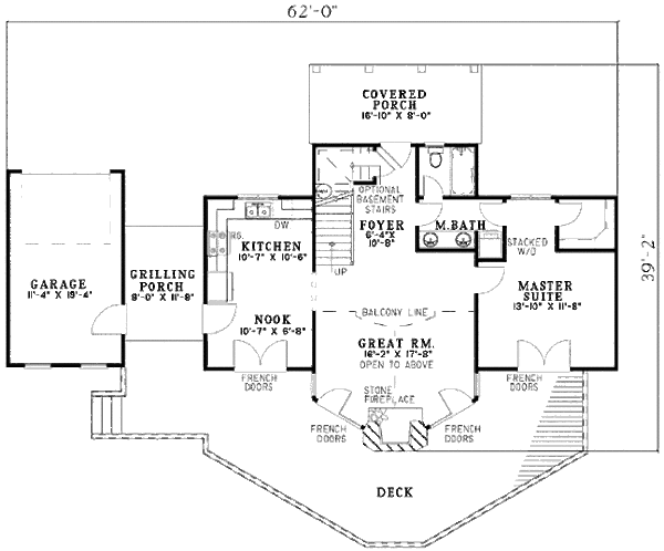 Home Plan - Traditional Floor Plan - Main Floor Plan #17-2276