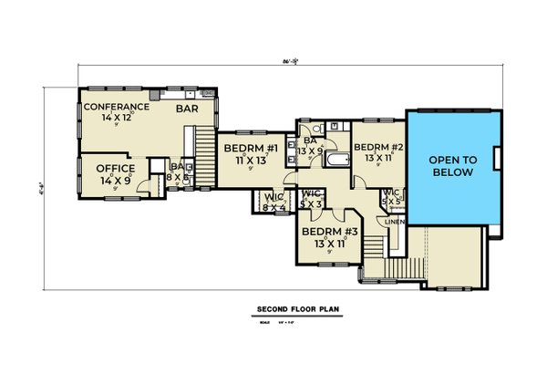 Home Plan - Traditional Floor Plan - Upper Floor Plan #1070-181