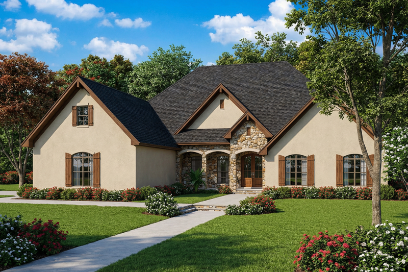 Home Plan - European Exterior - Front Elevation Plan #17-3331