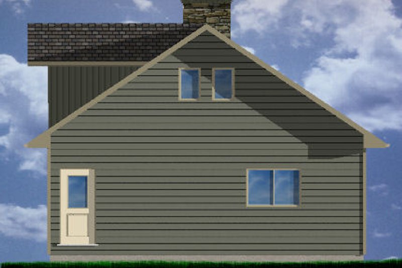 Home Plan - Exterior - Rear Elevation for Contemporary House Plan #126-166 - 3 bed, 2 bath