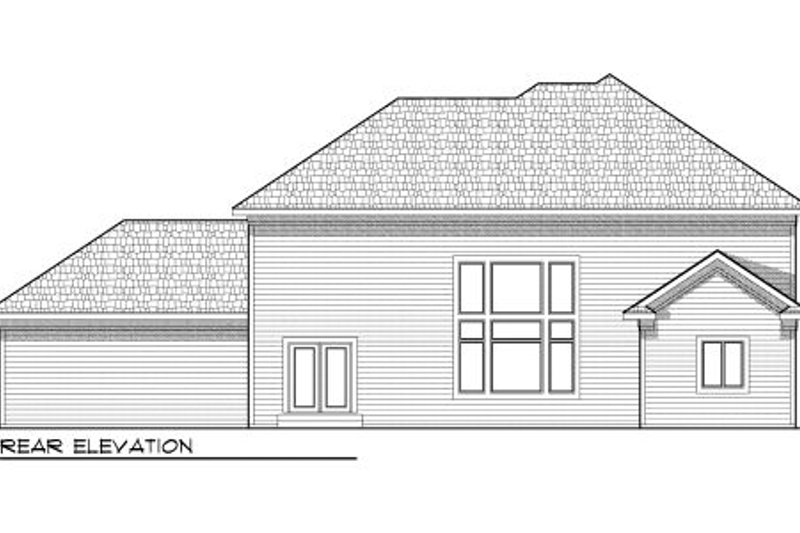Architectural House Design - Exterior - Rear Elevation for Traditional House Plan #70-954 - 4 bed, 3.5 bath