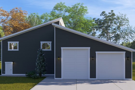 Exterior - Rear Elevation 1 for Barndominium House Plan #1060-264 - 2 bed, 2.5 bath