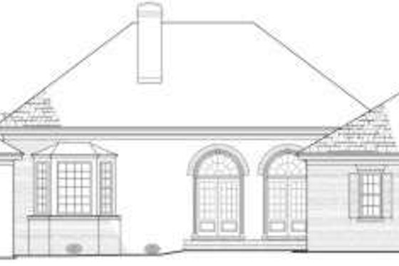 Exterior - Rear Elevation for Classical House Plan #137-238 - 4 bed, 3 bath