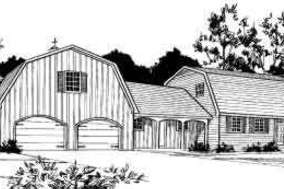 Exterior - Front Elevation for Farmhouse House Plan #312-477 - 3 bed, 2.5 bath