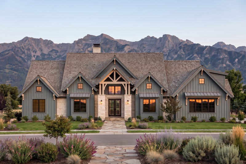 Architectural House Design - Exterior - Front Elevation 3 for Country House Plan #1096-212 - 4 bed, 5 bath