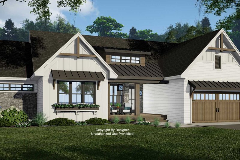House Blueprint - Exterior - Front Elevation 5 for Farmhouse House Plan #51-1227 - 4 bed, 2 bath