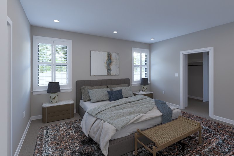 House Blueprint - Interior - Master Bedroom for Farmhouse House Plan #1060-389 - 3 bed, 2 bath