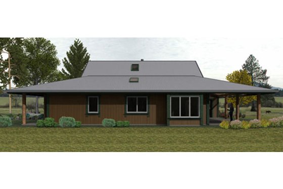 Exterior - Other Elevation for Country House Plan #452-1 - 3 bed, 2 bath