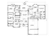 European Style House Plan - 5 Beds 4 Baths 2875 Sq/Ft Plan #17-2167 