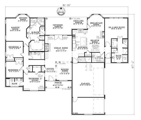 Home Plan - European Floor Plan - Main Floor Plan #17-2167