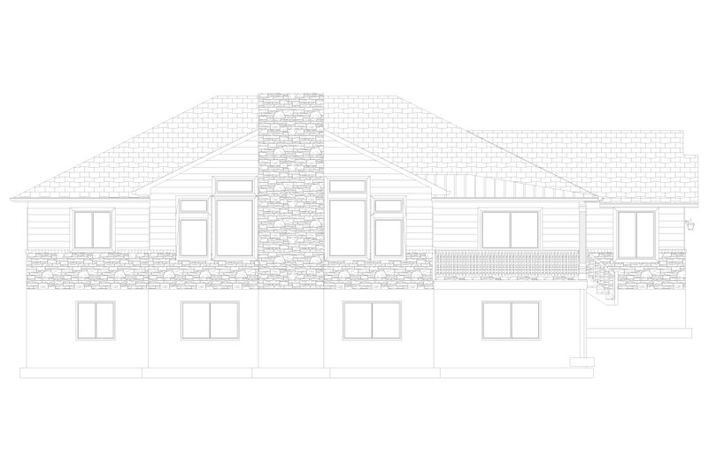 Architectural House Design - Exterior - Other Elevation 2 for Craftsman House Plan #1060-452 - 3 bed, 2.5 bath