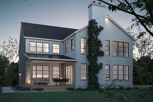 Farmhouse Exterior - Rear Elevation Plan #23-2776
