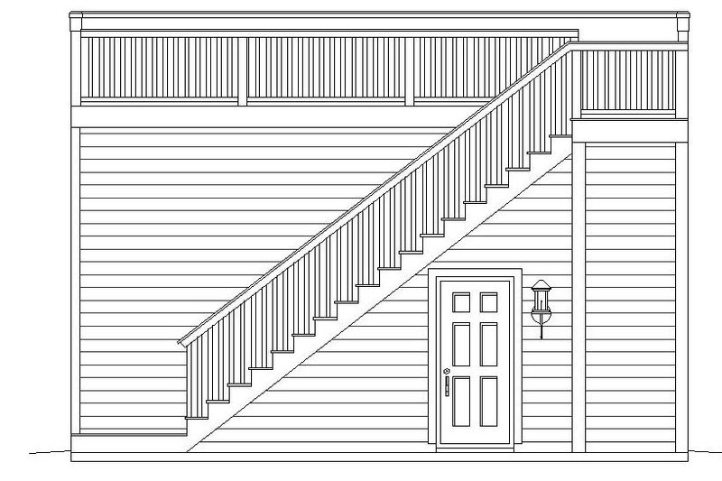 Architectural House Design - Exterior - Rear Elevation for Contemporary House Plan #932-231, 0 bath