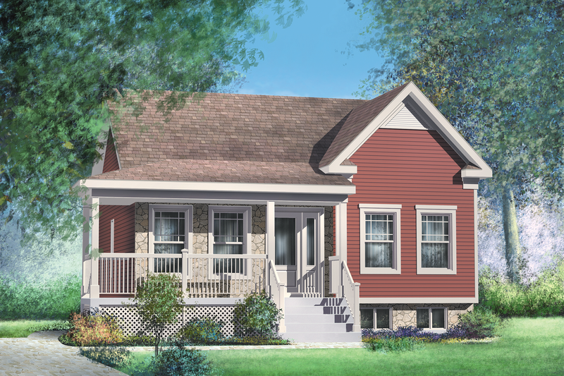 Dream House Plan - Cottage Exterior - Front Elevation Plan #25-4138
