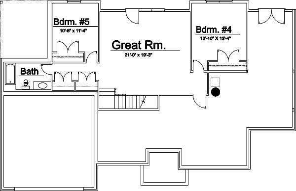 Home Plan - Traditional Floor Plan - Lower Floor Plan #31-113