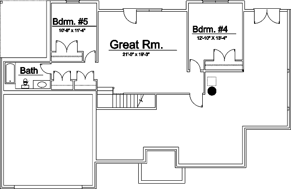 Traditional Floor Plan - Lower Floor Plan #31-113