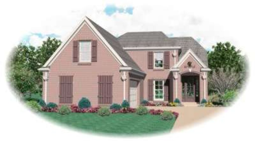 Exterior - Front Elevation 2 for European House Plan #81-789 - 3 bed, 2.5 bath