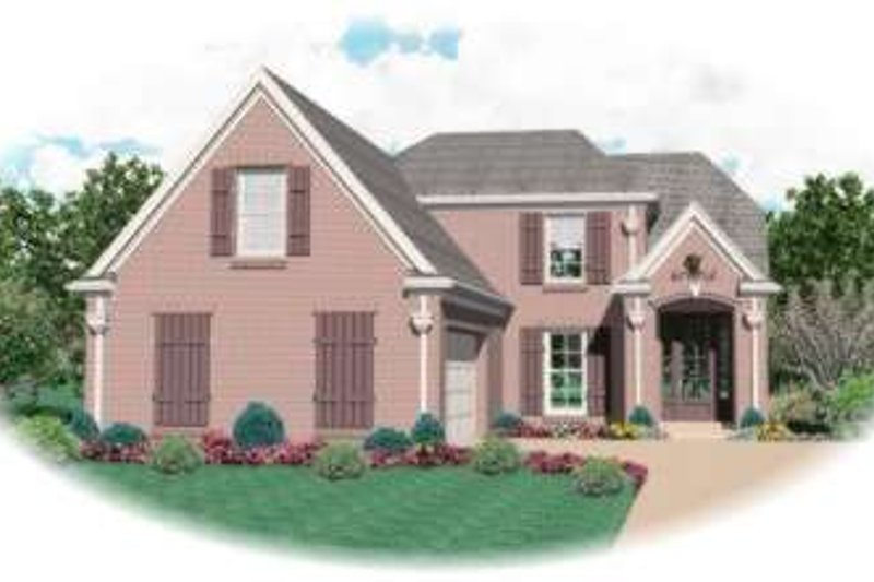 Exterior - Front Elevation 2 for European House Plan #81-789 - 3 bed, 2.5 bath