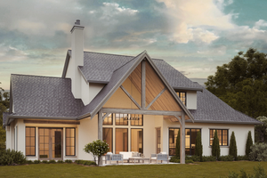 Exterior - Rear Elevation for European House Plan #1114-1 - 4 bed, 2.5 bath