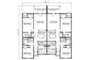 Traditional Style House Plan - 2 Beds 2 Baths 1055 Sq/Ft Plan #17-1049 