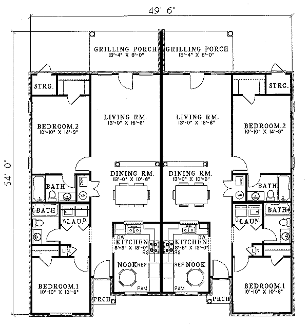 Traditional Floor Plan - Main Floor Plan #17-1049