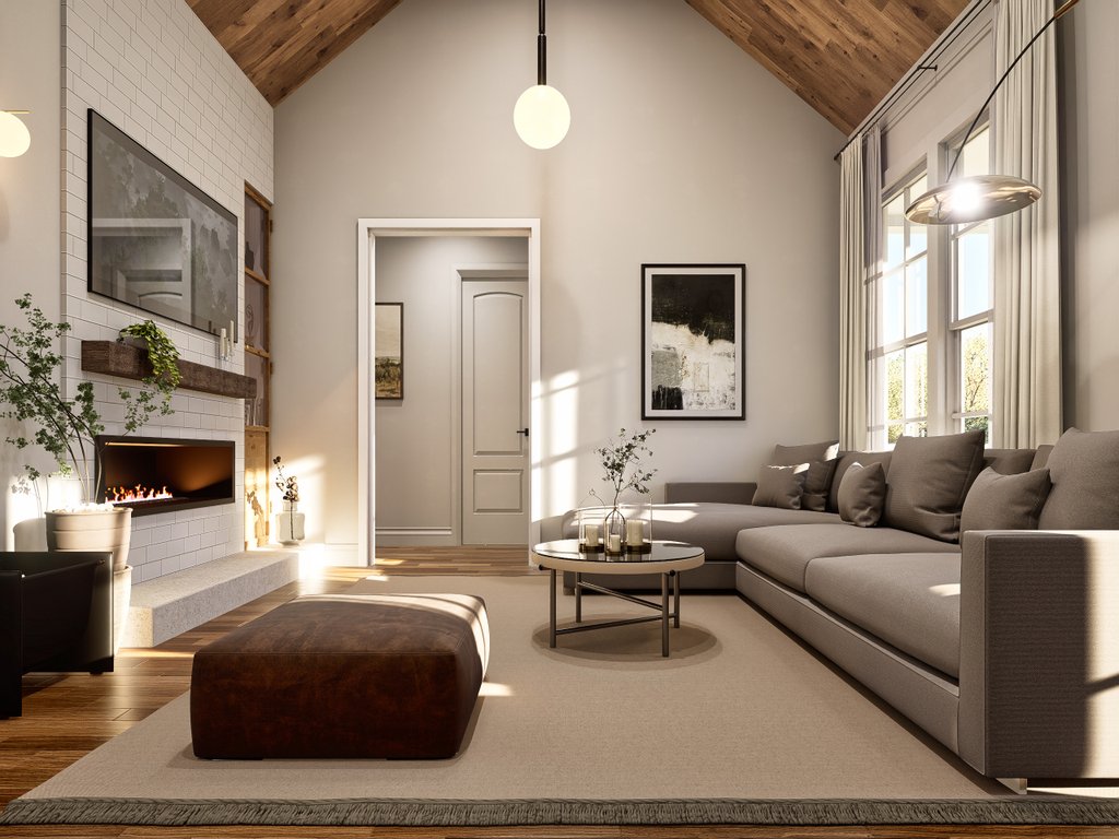 Interior - Family Room 1 for Bungalow House Plan #54-686 - 2 bed, 3 bath