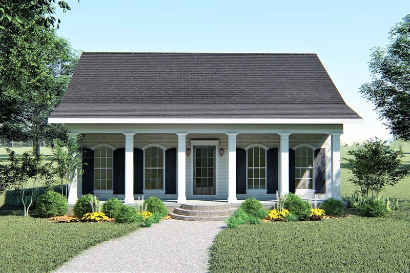 Architectural House Design - Southern Exterior - Front Elevation Plan #44-148