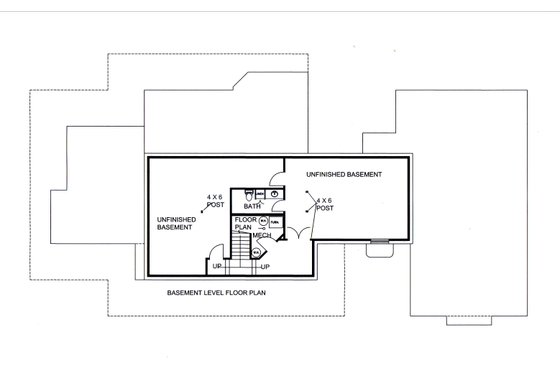 Floor Plan - Lower Floor for Farmhouse House Plan #117-1114 - 4 bed, 5 bath