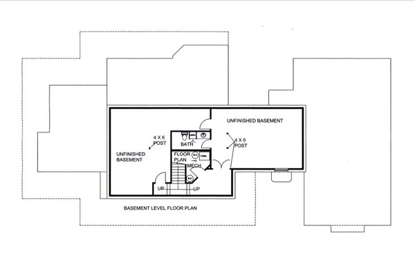 Floor Plan - Lower Floor for Farmhouse House Plan #117-1114 - 4 bed, 5 bath