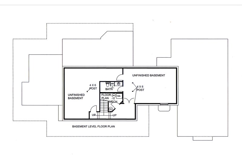 Dream House Plan - Floor Plan - Lower Floor for Farmhouse House Plan #117-1114 - 4 bed, 5 bath