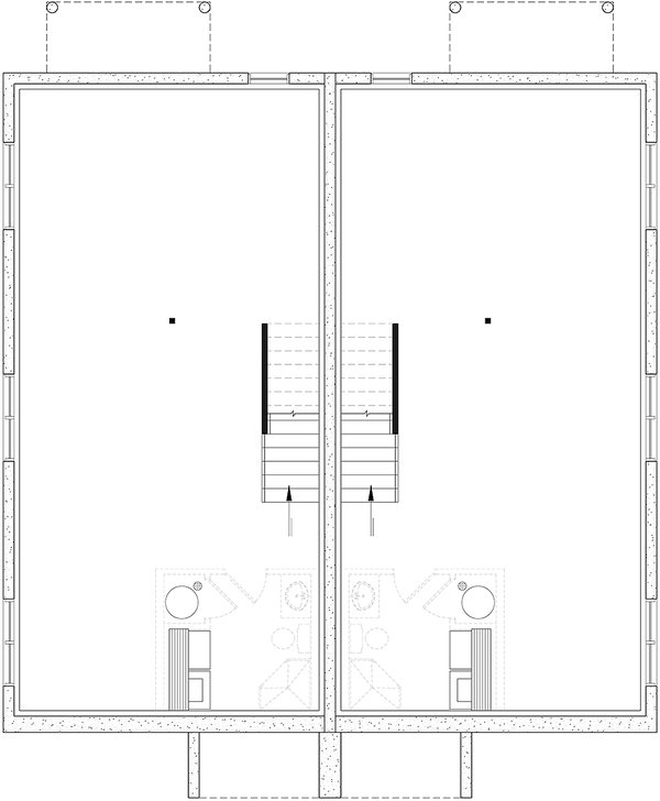 House Blueprint - Modern Floor Plan - Lower Floor Plan #23-2855