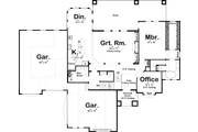 European Style House Plan - 5 Beds 3.5 Baths 3749 Sq/Ft Plan #455-160 